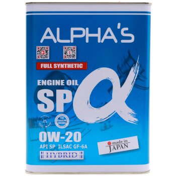 Масло моторное ALPHA’S 0W20 SP/GF-6 бензин, синтетика