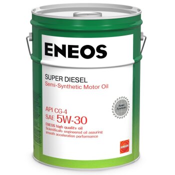 Масло моторное ENEOS Diesel SUPER 5W30 CG-4 полусинтетика 20л