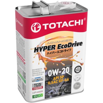 Масло моторное TOTACHI HYPER EcoDrive 0W20 SP/GF-6A синтетика