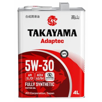 Моторное масло TAKAYAMA Adaptec 5W30 A3/B4 SL/CF синтетика