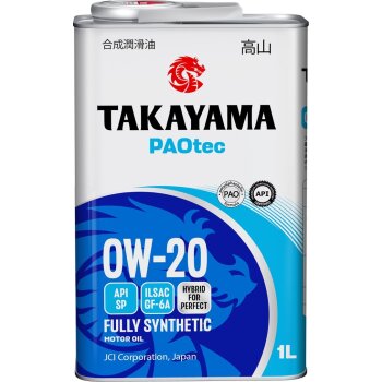 Моторное масло TAKAYAMA PAOtec 0W20 GF-6A SP синтетика*