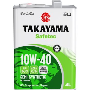 Масло моторное TAKAYAMA Safetec 10W-40 A3/B4 SN/CF*