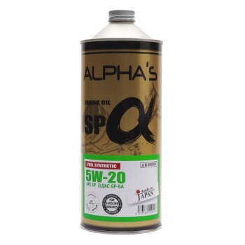 Масло моторное ALPHA’S 5W20 SP/GF-6 бензин, синтетика