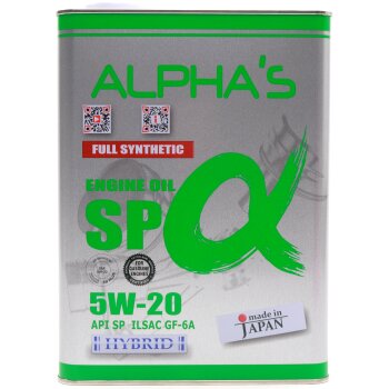 Масло моторное ALPHA’S 5W20 SP/GF-6 бензин, синтетика
