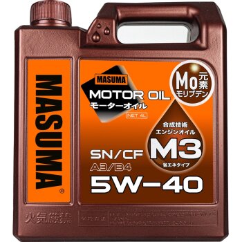Масло моторное MASUMA 5W40 M3 SN/CF/A3B4 (универсальное, полусинтетика)