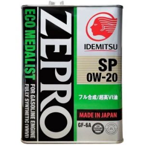 Масло моторное IDEMITSU Zepro Eco Medalist 0W20 SP/GF-6A синтетика
