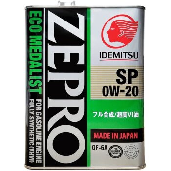 Масло моторное IDEMITSU Zepro Eco Medalist 0W20 SP/GF-6A синтетика