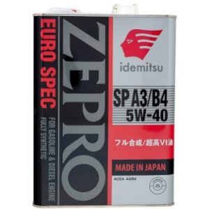 Масло моторное IDEMITSU Zepro Euro Spec 5W40 SP синтетика
