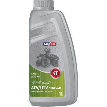 Масло моторное LUXE QUADRO 4X4 10W40 API SJ, JASO-MA-2 для квадроциклов, полуcинтетика
