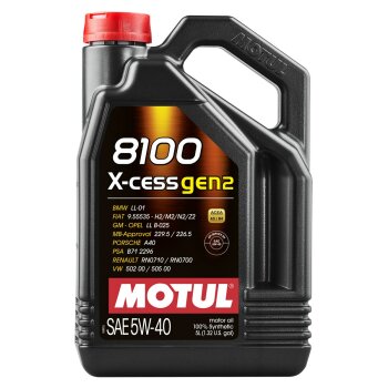 Масло моторное MOTUL 8100 X-cess 5W40 SN/CF синтетика