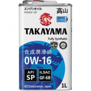 Масло моторное TAKAYAMA 0W16 SP/CF-6В, синтетика 1л жестяная тара (1/12)