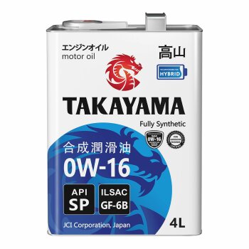 Масло моторное TAKAYAMA 0W16 SP/CF-6В, синтетика