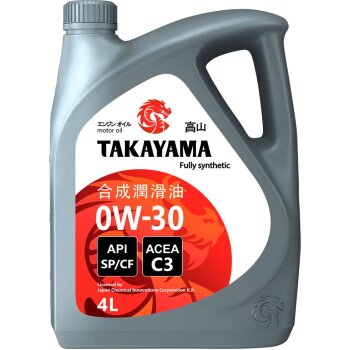 Масло моторное TAKAYAMA 0W30 SP/CF, C3 синтетика