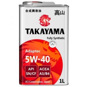 Масло моторное TAKAYAMA 5W40 SN/CF, A3/B4 синтетика, *