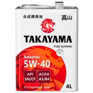 Масло моторное TAKAYAMA 5W40 SN/CF, A3/B4 синтетика, *