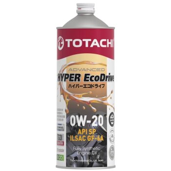 Масло моторное TOTACHI HYPER EcoDrive 0W20 SP/GF-6A синтетика