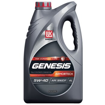 Масло моторное ЛУКОЙЛ Genesis Armortech 5W40 SN/CF синтетика