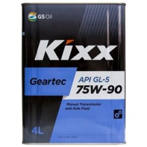 Жидкость KIXX трансм. Geartec 75w90 GL-5 полусинтет.