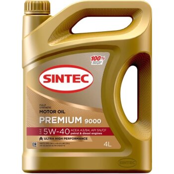 Sintec Premium 9000 5W40 A3/B4 SN/CF *